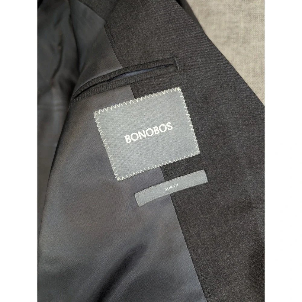 Bonobos Blazer Mens 38L Slim Fit Wool Cashmere Vitale Barberis Canonico Jacket
